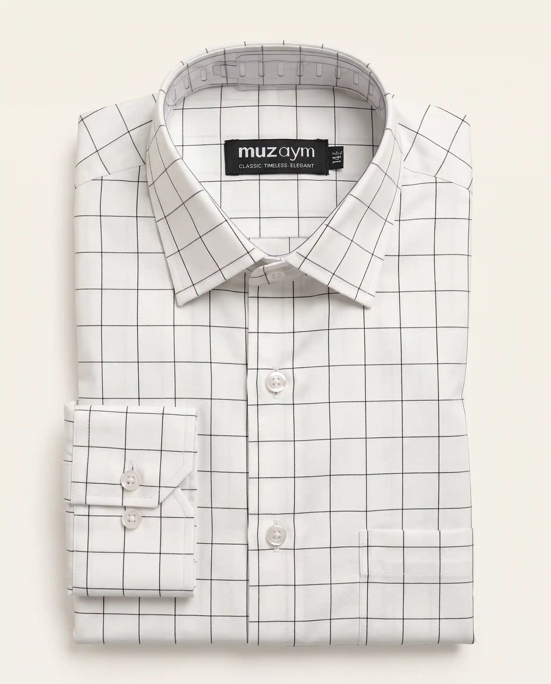 Monochrome Windowpane Shirt