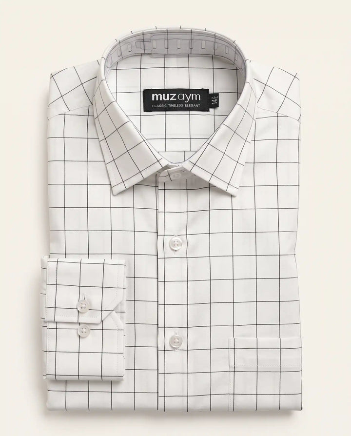 Monochrome Windowpane Shirt