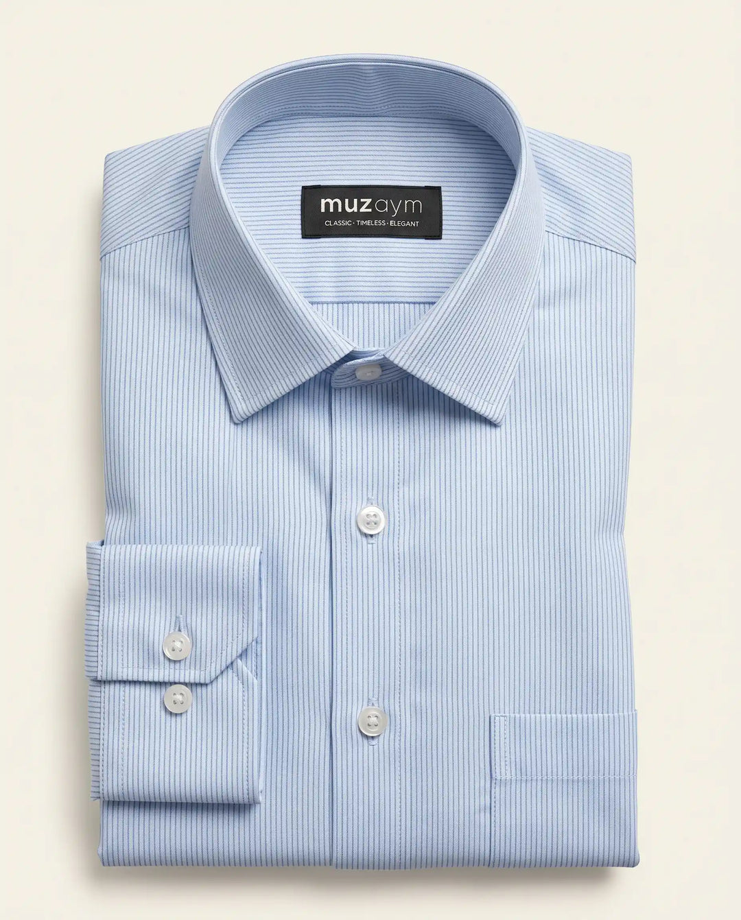 Sky Blue Pinstripe Shirt