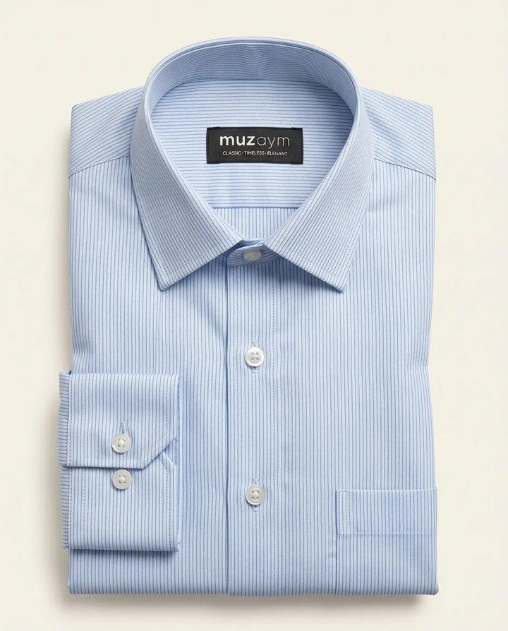 Sky Blue Pinstripe Shirt