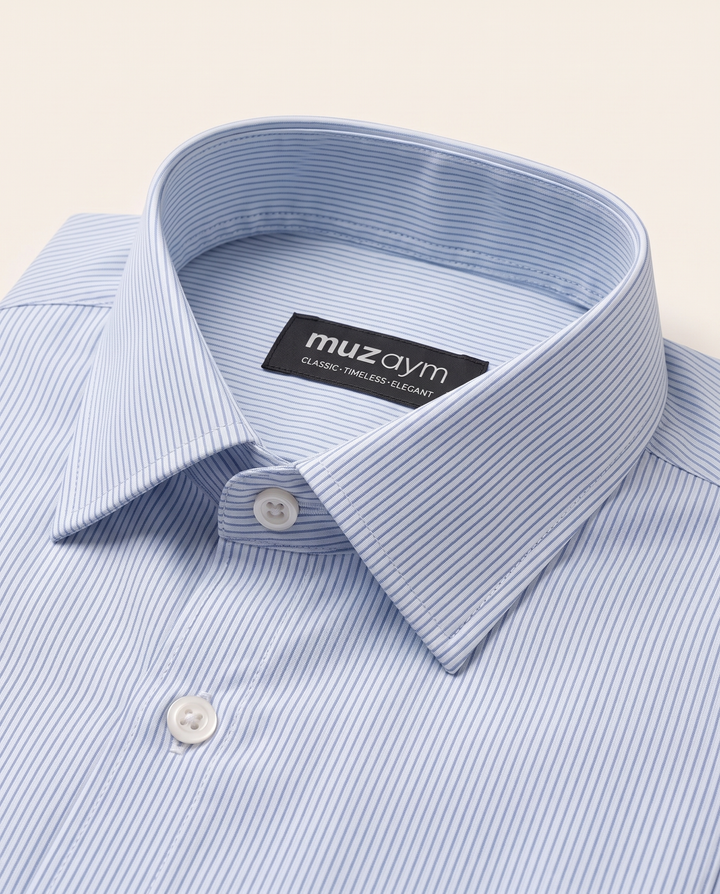 Sky Blue Pinstripe Shirt