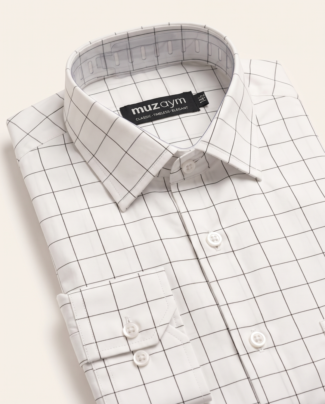 Monochrome Windowpane Shirt