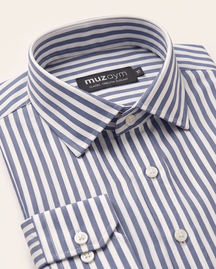 Slate Blue Stripe Shirt
