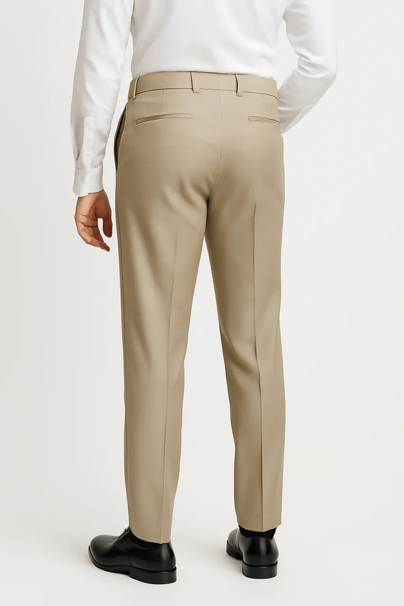 Light Khaki Taupe Dress Pant - muzaym