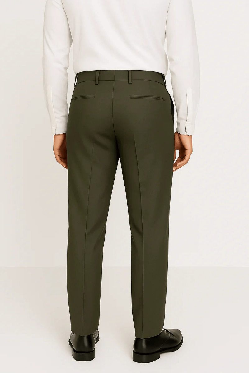 Muted Olive Stone Dress Pant - muzaym