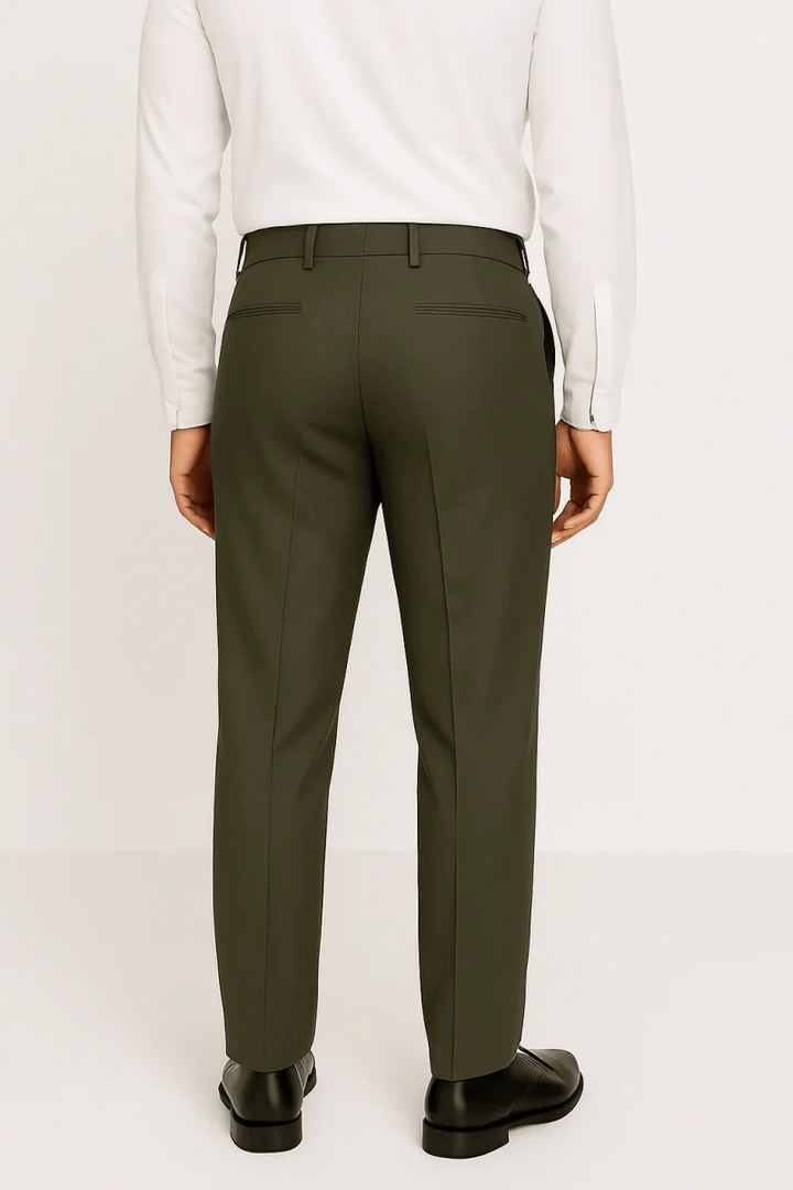 Muted Olive Stone Dress Pant - muzaym