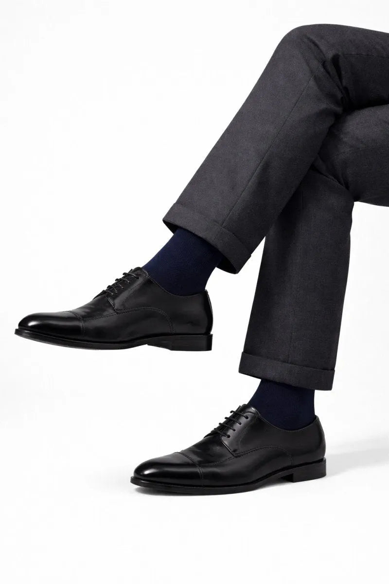 Navy Blue Long Socks - muzaym