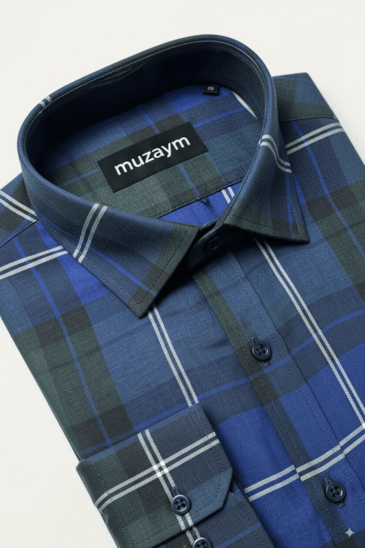 Navy Highland Check - muzaym