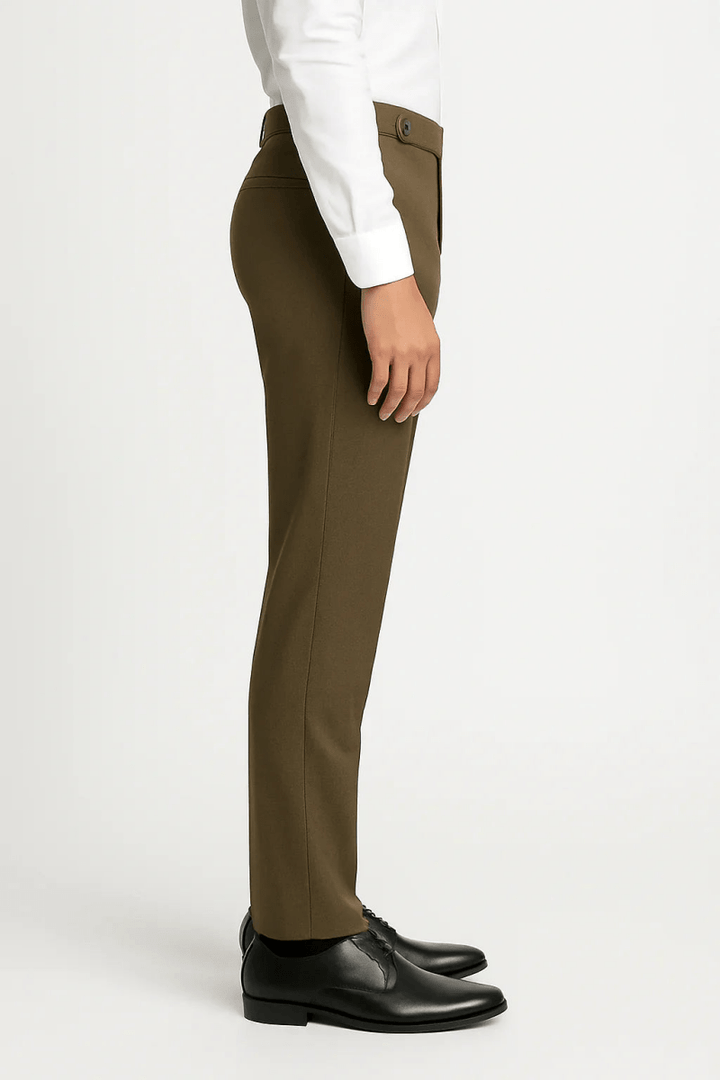 Olive Brown Dress Pant - muzaym