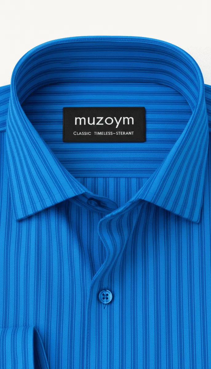Royal Blue Tonal Stripe - muzaym