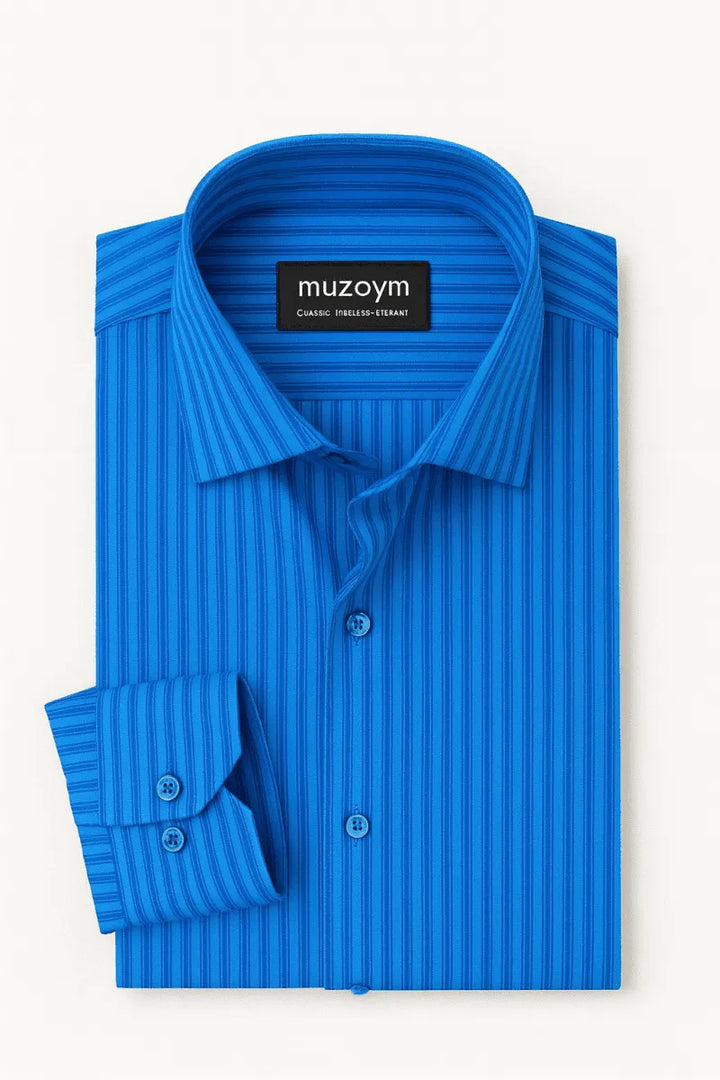 Royal Blue Tonal Stripe - muzaym
