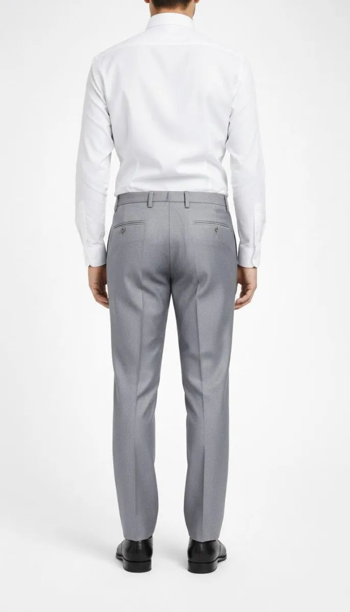 Silver Ash Pleated Italian Pant - muzaym