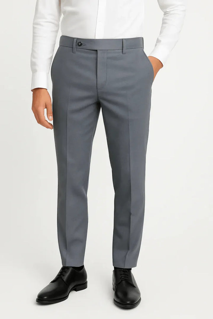 Silver - Gray Dress Pant - muzaym