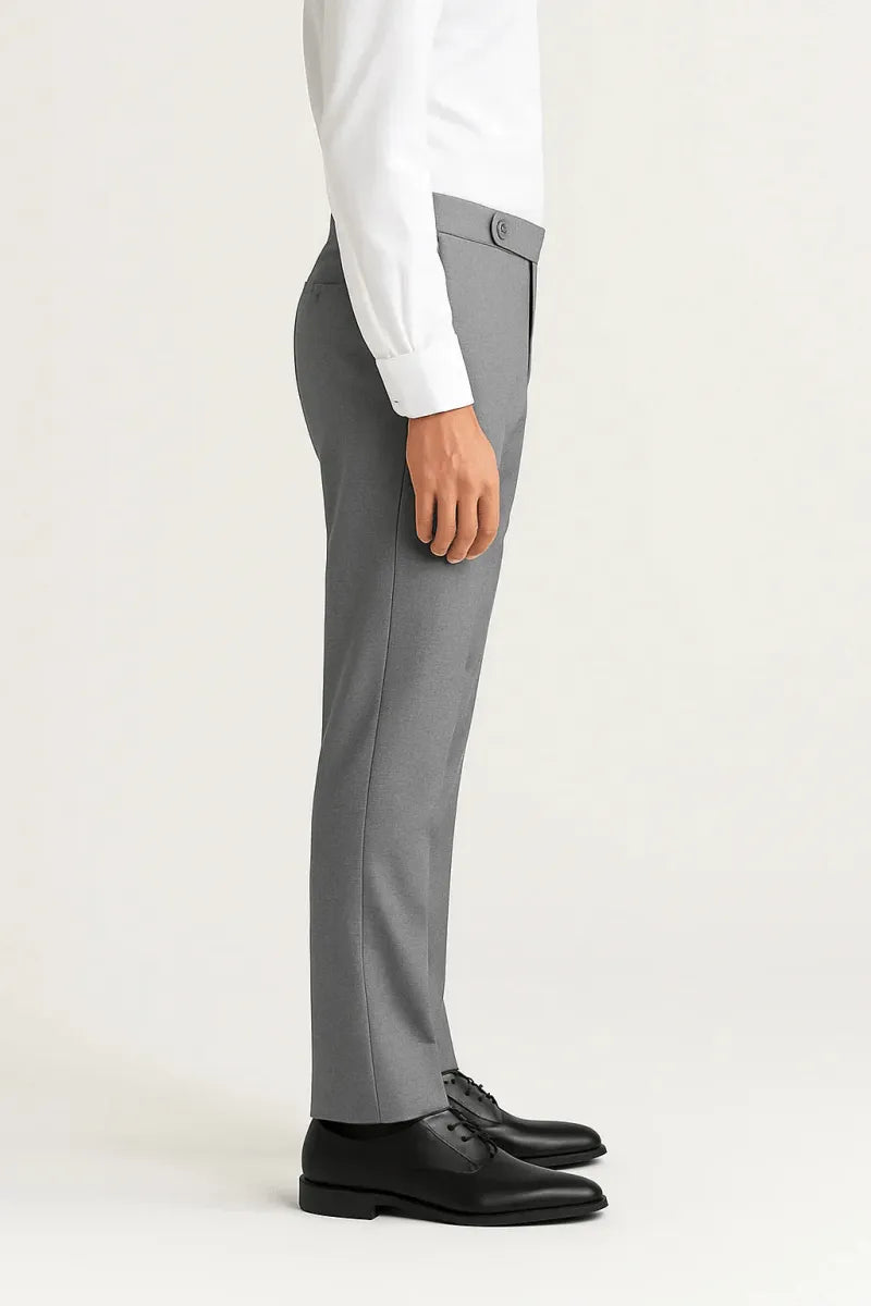 Silver - Gray Dress Pant - muzaym