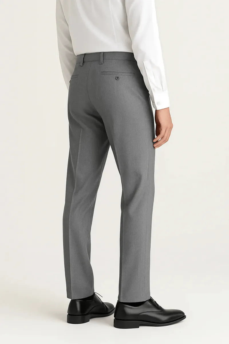 Silver - Gray Dress Pant - muzaym