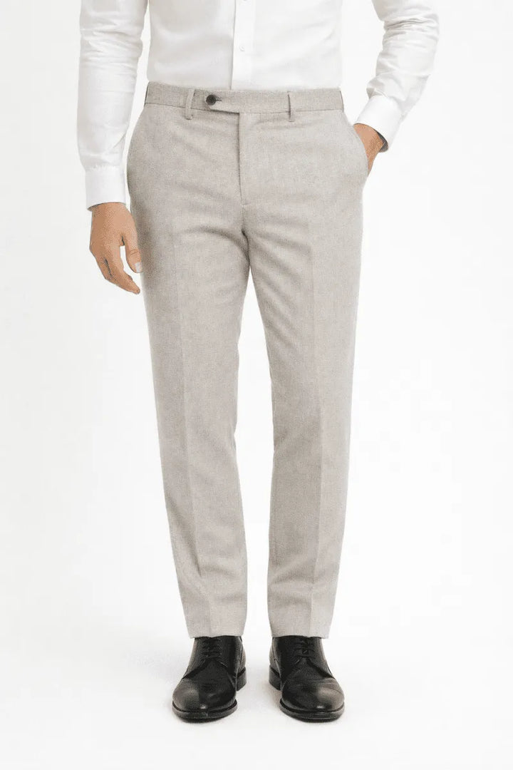 Stone Beige Dress Pant - muzaym