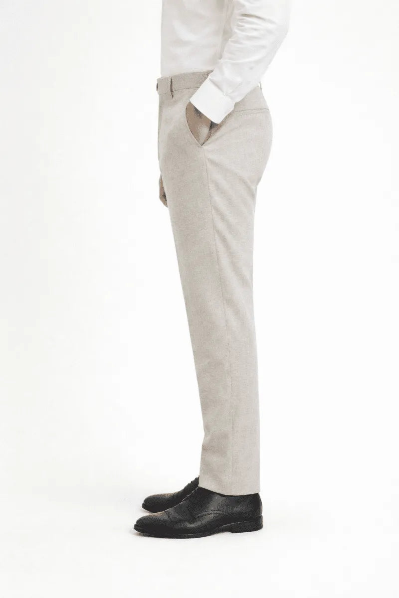 Stone Beige Dress Pant - muzaym