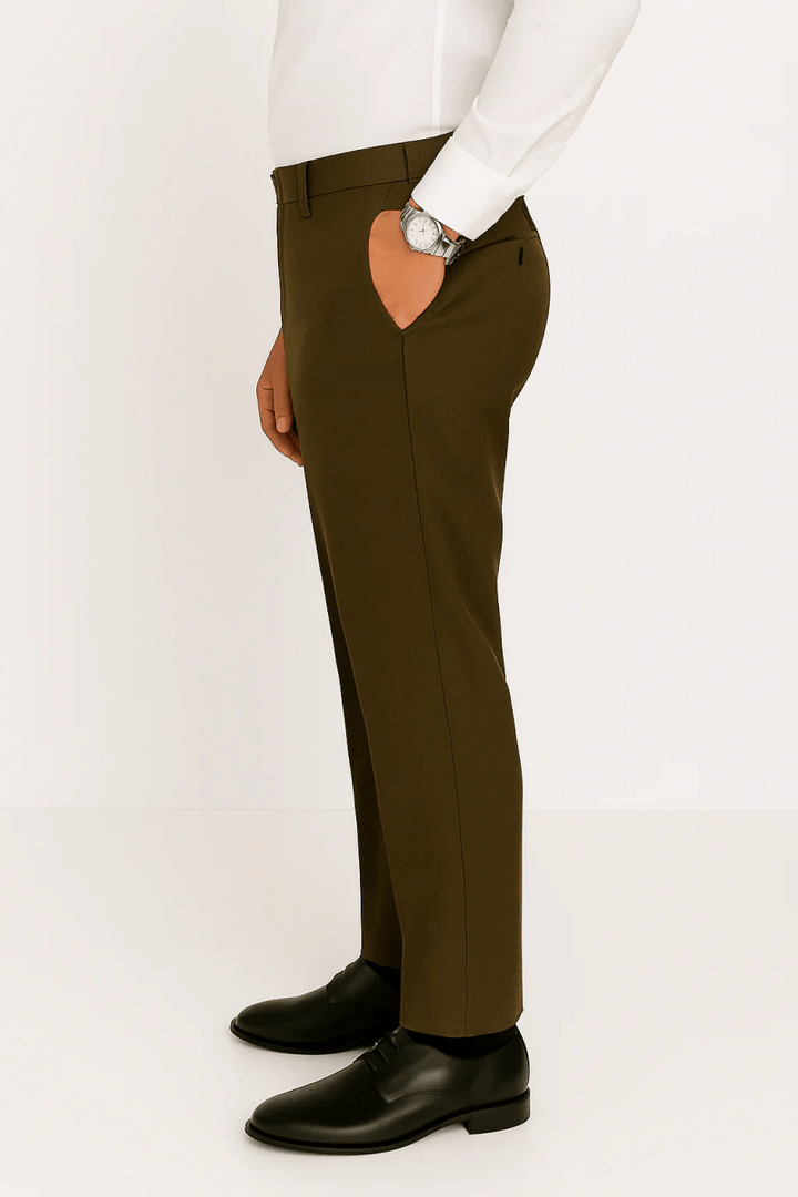 Umber Olive Dress Pant - muzaym